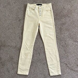 Veronica Beard butter yellow skinny jeans size 27/4